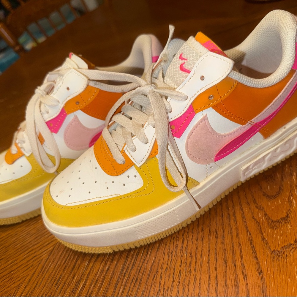 Nike Women's Multicolor Sneakers - Yellow, Orange, Pink